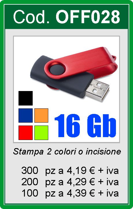 Memoria 16 Gb Usb  (+1,60€ SIAE)